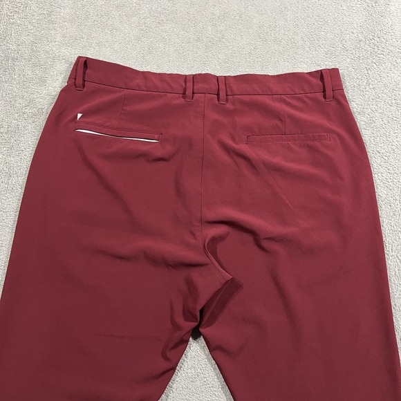 Primo Golf Pants Mens 36 Regular Red Performance Stretch Zip Ankle Golfing - Picture 12 of 15